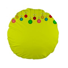 Christmas-bowls-garland-decoration Standard 15  Premium Flano Round Cushions by Amaryn4rt