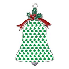 Christmas-tree-tree-holidays Metal Holly Leaf Bell Ornament