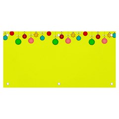 Christmas-bowls-garland-decoration Banner And Sign 6  X 3  by Amaryn4rt