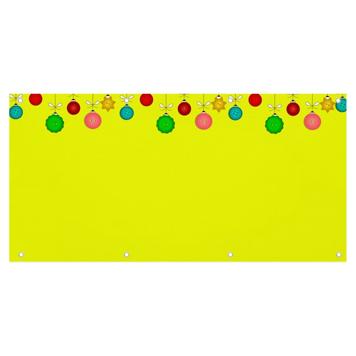 Christmas-bowls-garland-decoration Banner and Sign 8  x 4 