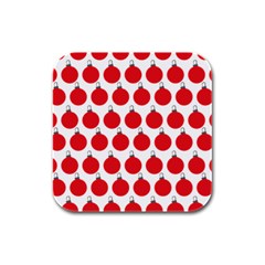 Christmas Baubles Bauble Holidays Rubber Square Coaster (4 Pack) by Amaryn4rt