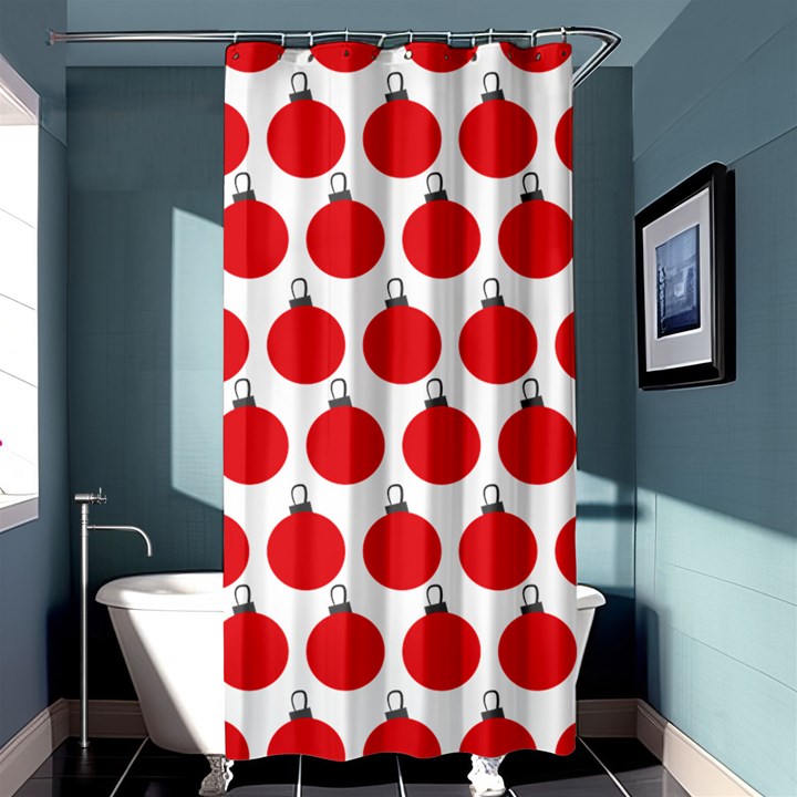 Christmas Baubles Bauble Holidays Shower Curtain 36  x 72  (Stall) 