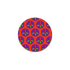 Christmas Candles Seamless Pattern Golf Ball Marker (4 Pack)