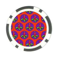 Christmas Candles Seamless Pattern Poker Chip Card Guard (10 Pack) by Amaryn4rt