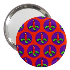 Christmas Candles Seamless Pattern 3  Handbag Mirrors by Amaryn4rt