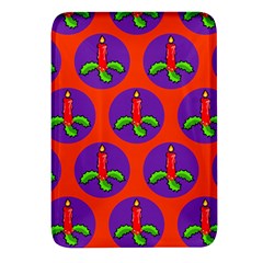 Christmas Candles Seamless Pattern Rectangular Glass Fridge Magnet (4 Pack)