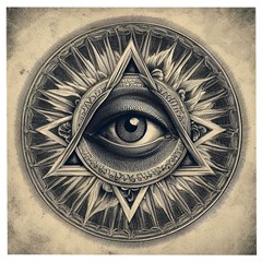 Eye Of Providence Wooden Puzzle Square by Malvagia