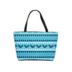 Blue Christmas Vintage Ethnic Seamless Pattern Classic Shoulder Handbag by Amaryn4rt