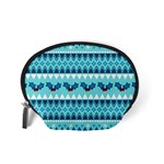 Blue Christmas Vintage Ethnic Seamless Pattern Accessory Pouch (Small) Back