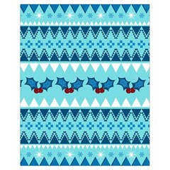 Blue Christmas Vintage Ethnic Seamless Pattern Drawstring Bag (small) by Amaryn4rt