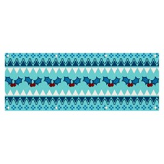 Blue Christmas Vintage Ethnic Seamless Pattern Banner And Sign 8  X 3  by Amaryn4rt