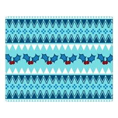 Blue Christmas Vintage Ethnic Seamless Pattern Premium Plush Fleece Blanket (large) by Amaryn4rt