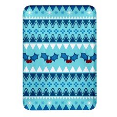 Blue Christmas Vintage Ethnic Seamless Pattern Rectangular Glass Fridge Magnet (4 Pack) by Amaryn4rt