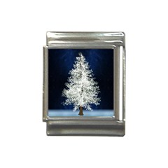 Tree Pine White Starlight Night Winter Christmas Italian Charm (13mm) by Amaryn4rt