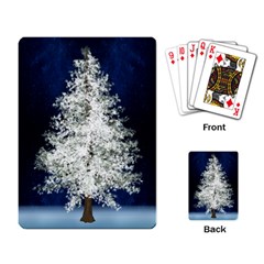 Tree Pine White Starlight Night Winter Christmas Playing Cards Single Design (rectangle) by Amaryn4rt