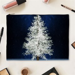 Tree Pine White Starlight Night Winter Christmas Cosmetic Bag (xl) by Amaryn4rt