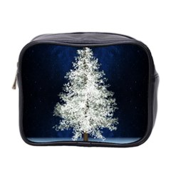 Tree Pine White Starlight Night Winter Christmas Mini Toiletries Bag (two Sides) by Amaryn4rt