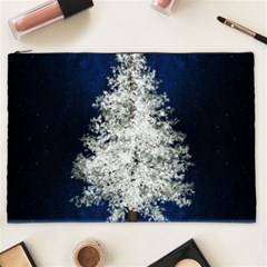 Tree Pine White Starlight Night Winter Christmas Cosmetic Bag (xxl) by Amaryn4rt