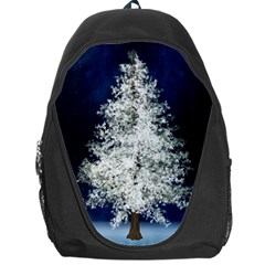 Tree Pine White Starlight Night Winter Christmas Backpack Bag by Amaryn4rt