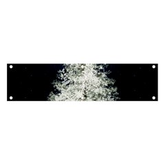 Tree Pine White Starlight Night Winter Christmas Banner And Sign 4  X 1  by Amaryn4rt