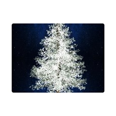 Tree Pine White Starlight Night Winter Christmas Premium Plush Fleece Blanket (mini) by Amaryn4rt