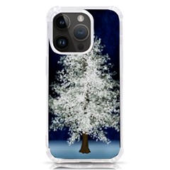 Tree Pine White Starlight Night Winter Christmas Iphone 14 Pro Tpu Uv Print Case by Amaryn4rt