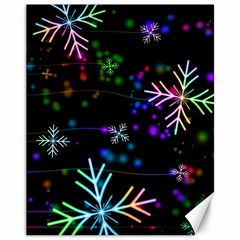 Snowflakes Snow Winter Christmas Canvas 11  X 14  by Amaryn4rt