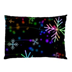 Snowflakes Snow Winter Christmas Pillow Case (two Sides) by Amaryn4rt