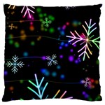 Snowflakes Snow Winter Christmas Large Cushion Case (One Side) Front