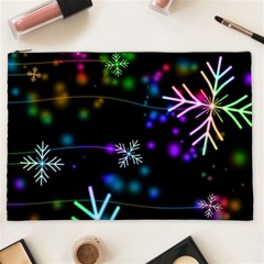 Snowflakes Snow Winter Christmas Cosmetic Bag (xxl) by Amaryn4rt