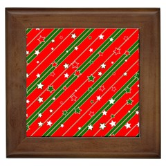 Christmas-paper-star-texture     - Framed Tile by Amaryn4rt