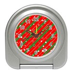 Christmas-paper-star-texture     - Travel Alarm Clock Front