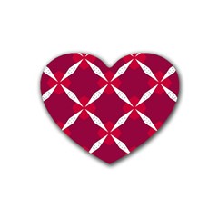 Christmas-background-wallpaper Rubber Heart Coaster (4 Pack) by Amaryn4rt