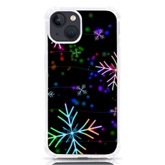 Snowflakes Snow Winter Christmas Iphone 13 Tpu Uv Print Case by Amaryn4rt