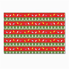 Christmas-papers-red-and-green Postcards 5  X 7  (pkg Of 10) by Amaryn4rt