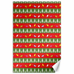 Christmas-papers-red-and-green Canvas 24  X 36  by Amaryn4rt