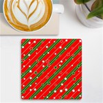 Christmas-paper-star-texture     - UV Print Square Tile Coaster  Front