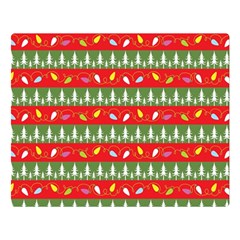 Christmas-papers-red-and-green Two Sides Premium Plush Fleece Blanket (large) by Amaryn4rt