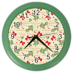 Christmas-paper-scrapbooking-- Color Wall Clock by Amaryn4rt