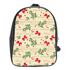 Christmas-paper-scrapbooking-- School Bag (xl) by Amaryn4rt