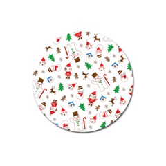 Christmas Shading Pattern Magnet 3  (round) by Amaryn4rt