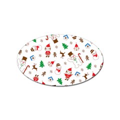 Christmas Shading Pattern Sticker Oval (10 Pack) by Amaryn4rt