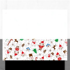 Christmas Shading Pattern Rectangular Jigsaw Puzzl by Amaryn4rt