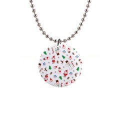 Christmas Shading Pattern 1  Button Necklace