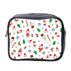 Christmas Shading Pattern Mini Toiletries Bag (two Sides) by Amaryn4rt