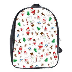 Christmas Shading Pattern School Bag (xl) by Amaryn4rt