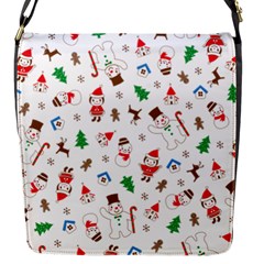 Christmas Shading Pattern Flap Closure Messenger Bag (s) by Amaryn4rt