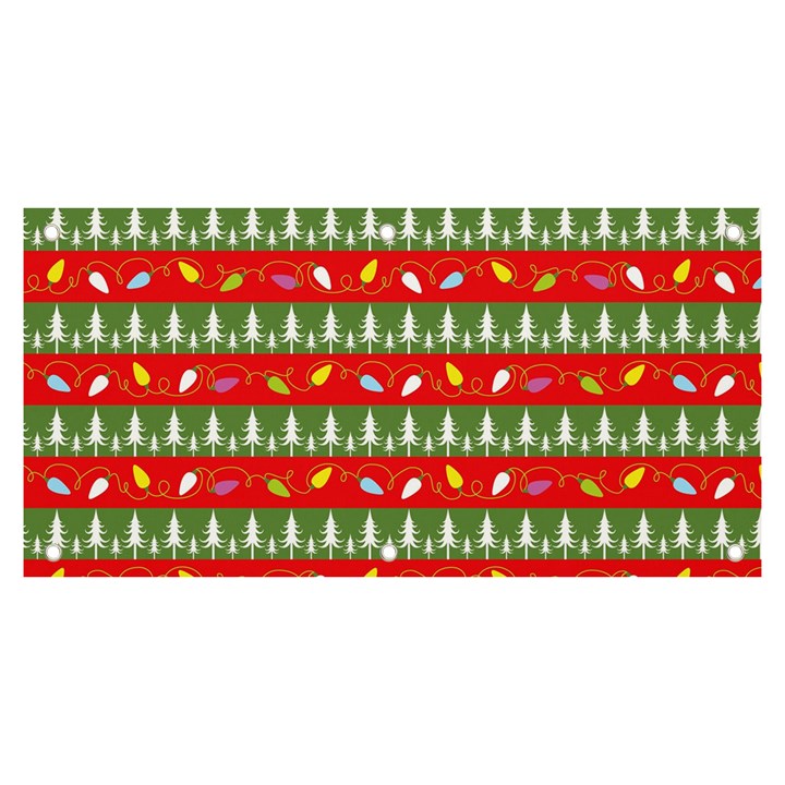 Christmas-papers-red-and-green Banner and Sign 6  x 3 