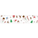 Christmas Shading Pattern Small Premium Plush Fleece Scarf Front