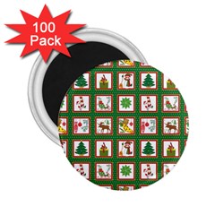 Christmas-paper-christmas-pattern 2 25  Magnets (100 Pack)  by Amaryn4rt